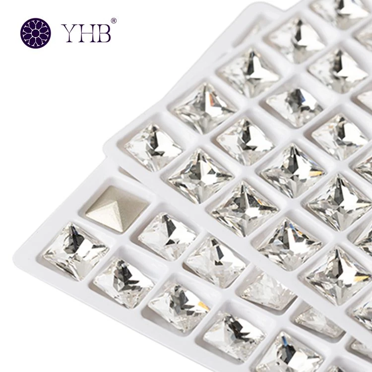 YHB Factory Wholesale Pointback Fancy Stones Square Point 4447 Crystal Rhinestones