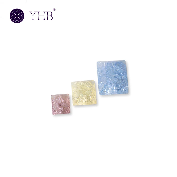 YHB bulk loose fancy stones multi-color crushed ice AB coating rhinestones for DIY garment accessories and nail supplies